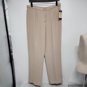 NEW Pendleton Slacks Size 14 Womens Tan Dress Pants Lightweight Wide Leg Classic